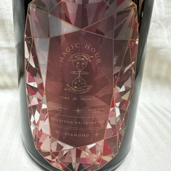 NEW! MAGIC HOUR DIAMOND WHITE TEA IN VIOLET GLASS APOTHECARY JAR 60-75 CUPS - Picture 5 of 6